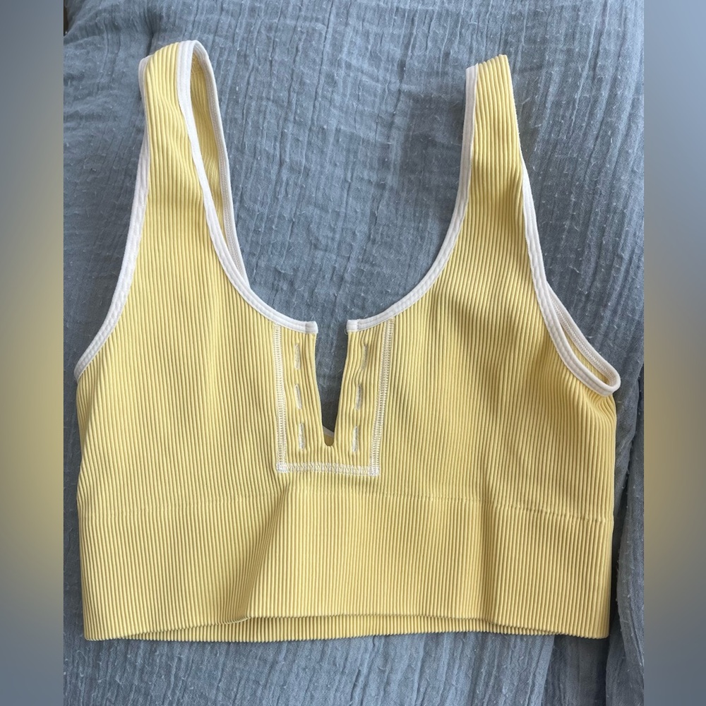 Urban Outfitter Out from Under Yellow Cropped Tank Top